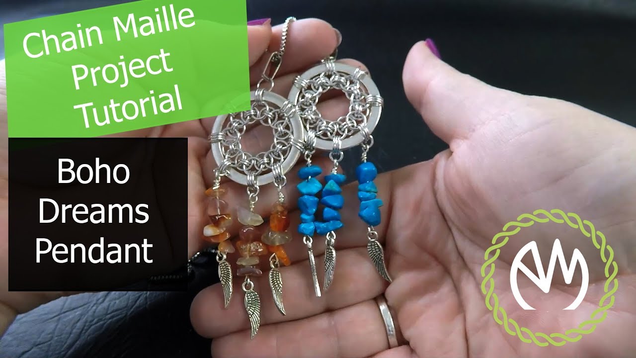 Chain Maille Project Tutorial - Boho Dreams Pendant