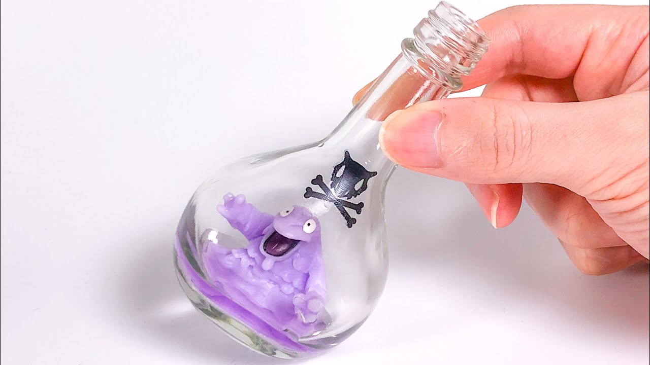 【粘土】毒瓶の中にベトベター 作ってみた【ポケモン】Grimer Poison Bottle Polymer Clay