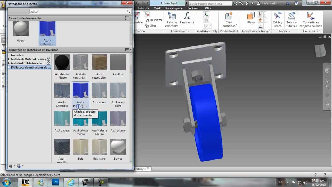AUTODESK INVENTOR HOW TO MAKE A WHEEL