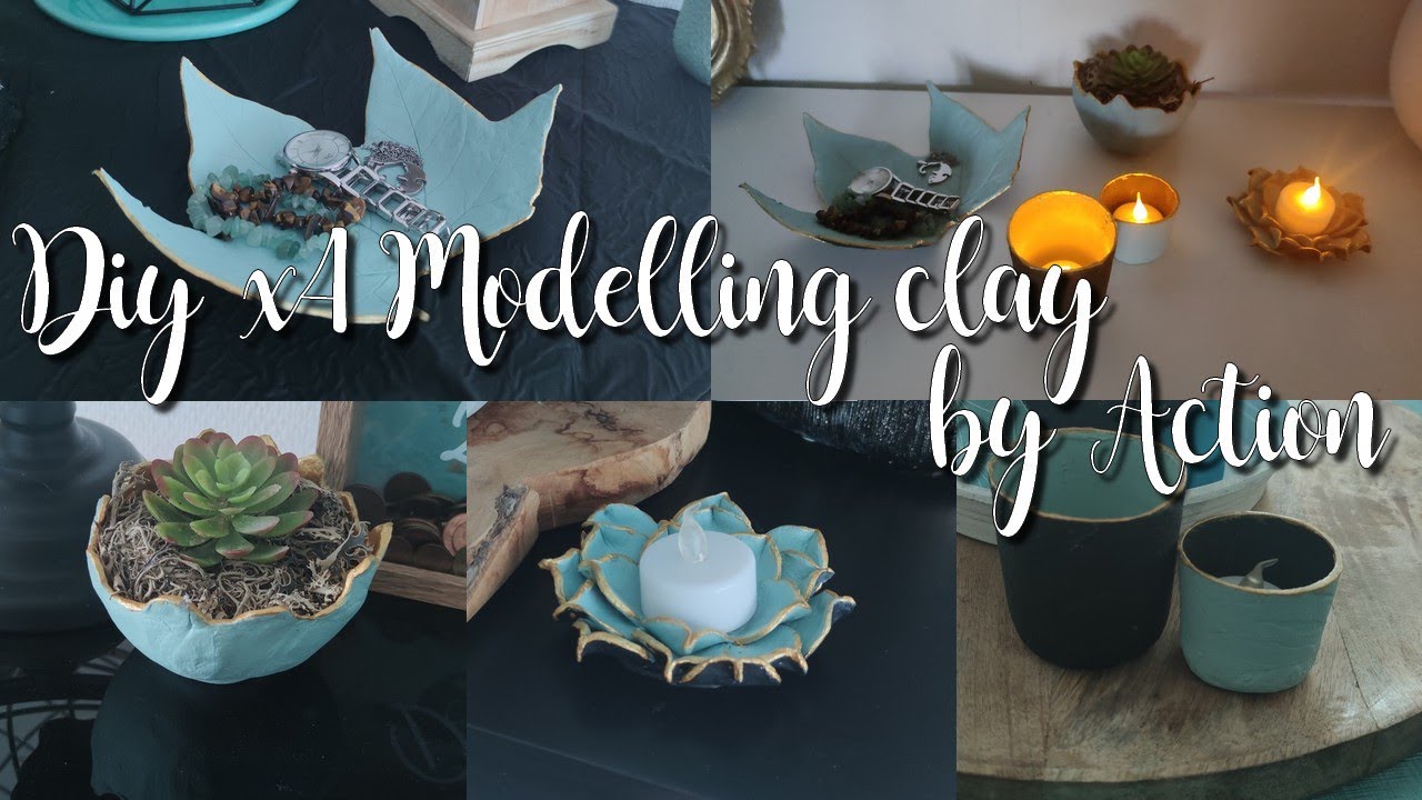 4 Diy Avec le Modelling Clay effet pierre de chez Action