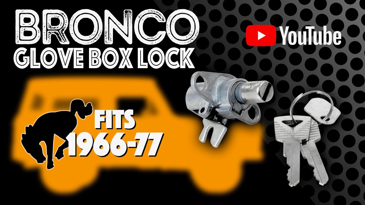 Replace your worn Bronco glove box lock. This replacement lock fits 1967-77 Bronco.