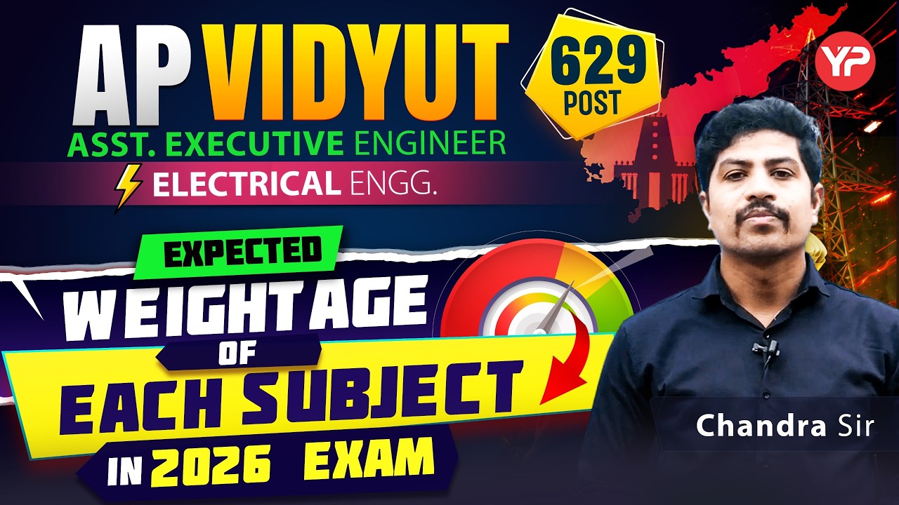 Expected Weight age of Each subject of AP Vidyut AEE Electrical 2026 Exam Preparation