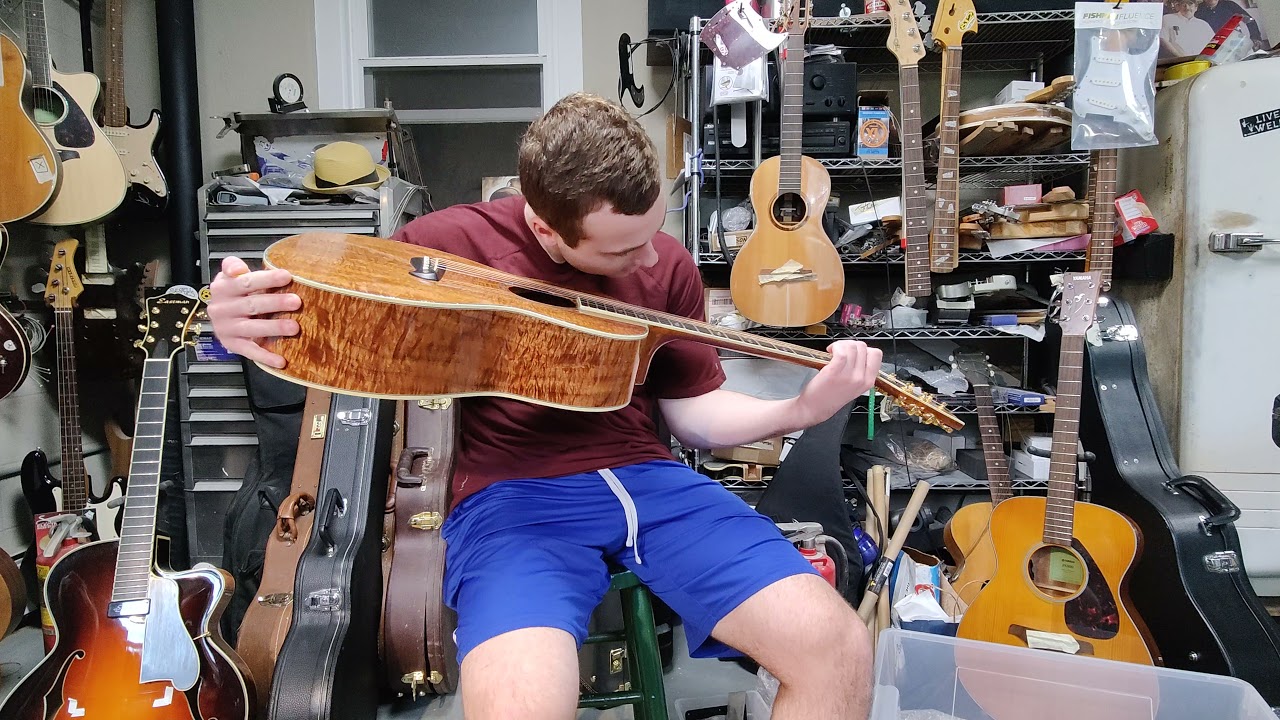 -812- Tacoma Koa guitar we recently refinished going for a testdrive