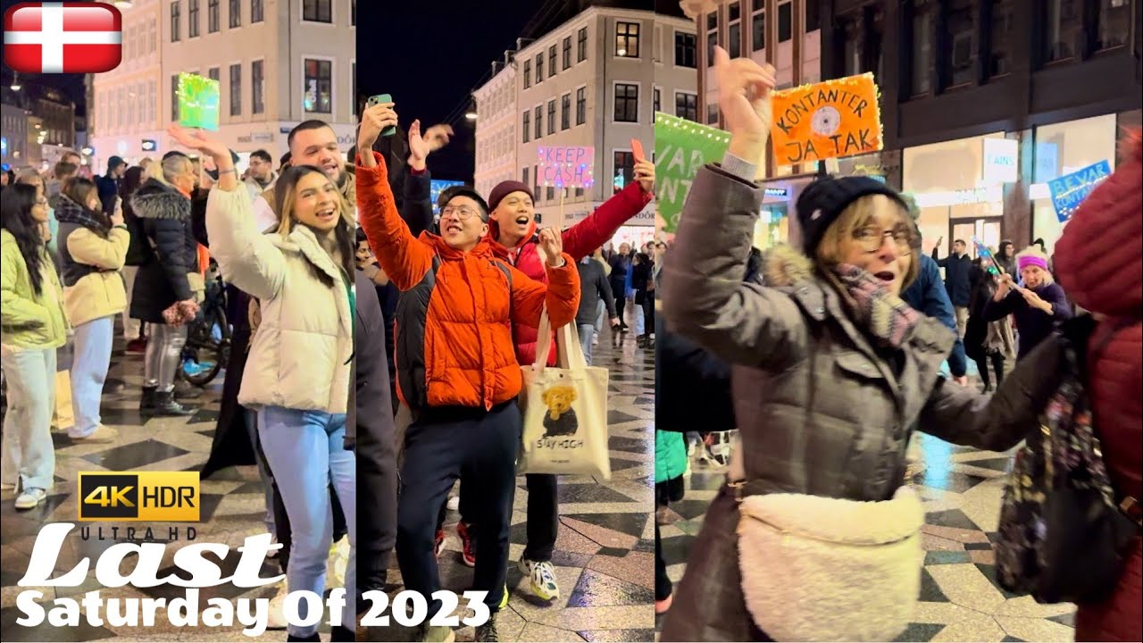 Last Saturday Of 2023 🇩🇰 Busy Downtown Copenhagen, Denmark | 4k Walk | New Year’s 2024 Shopping