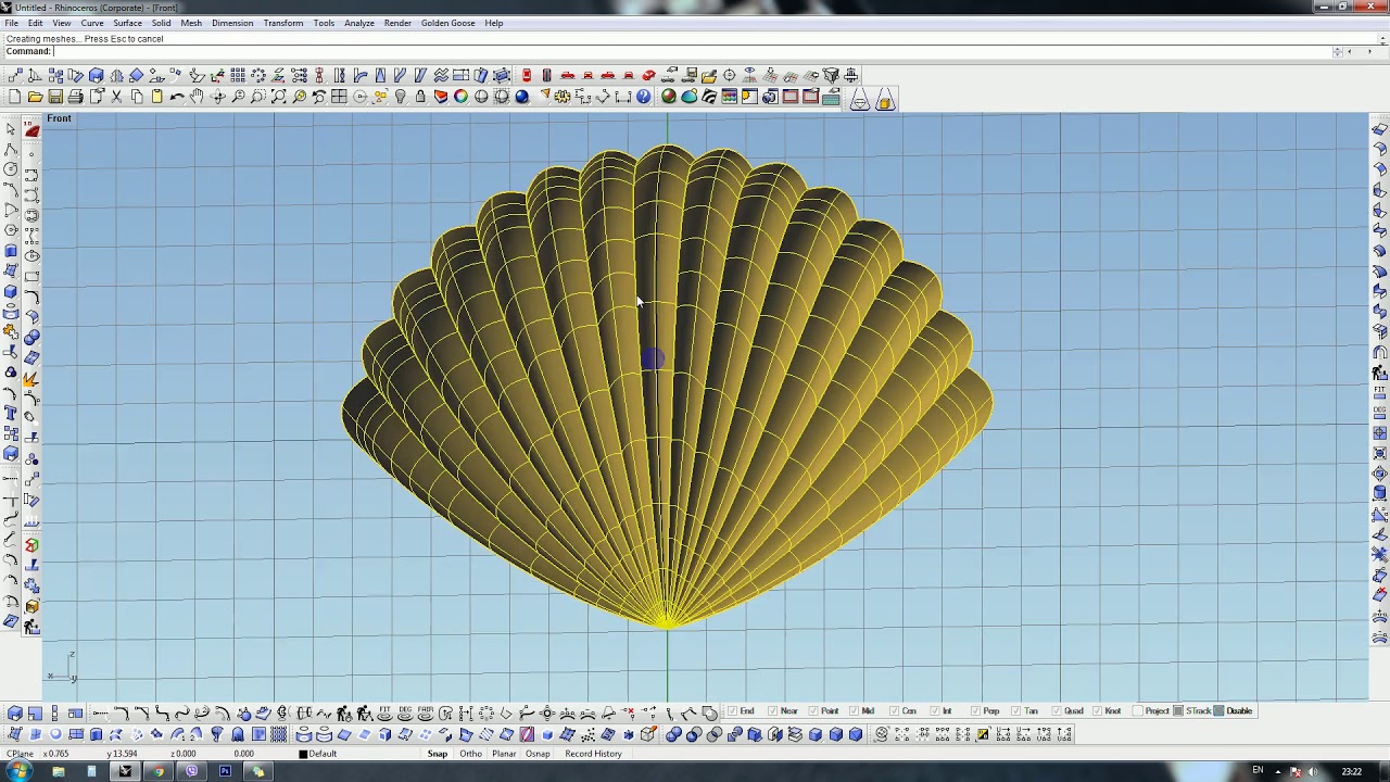 Building a seashell simply and quickly method.