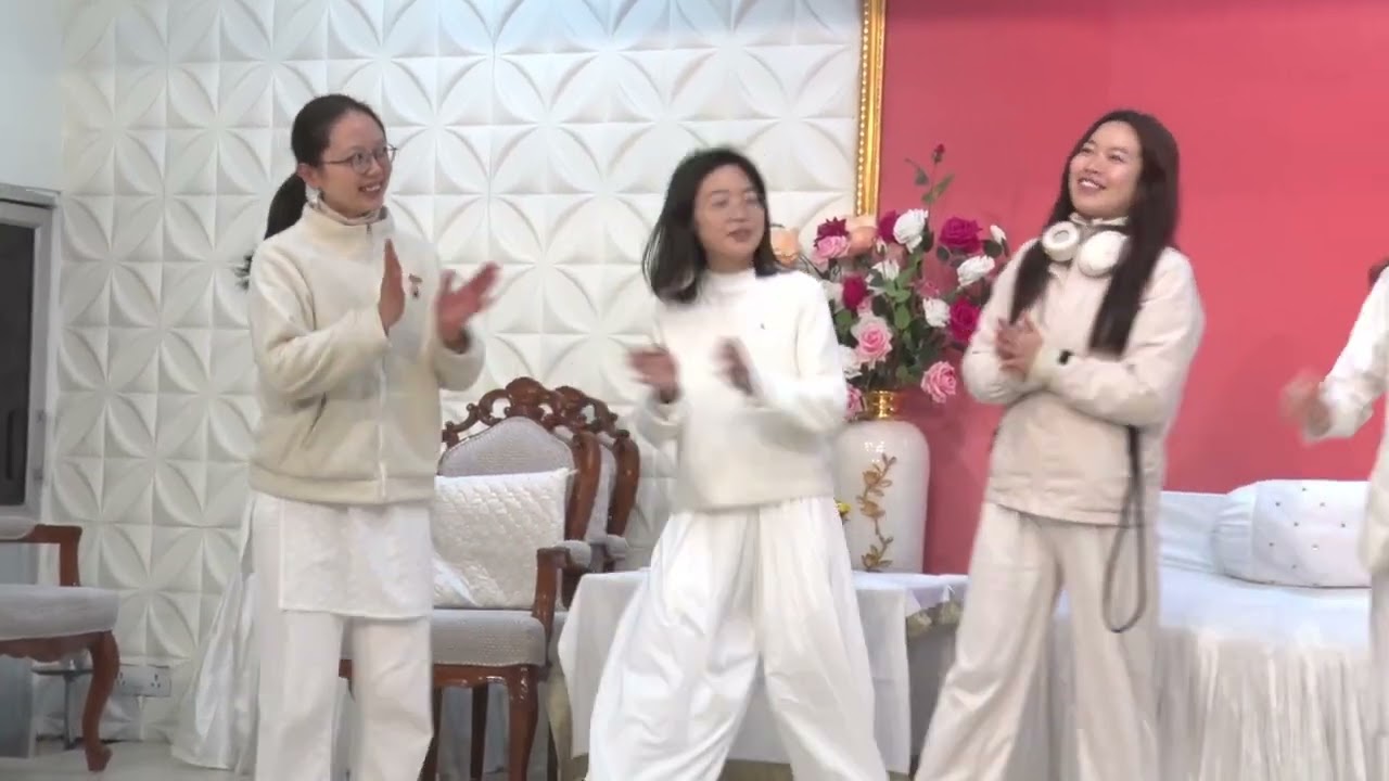 Chinese dance performed by Double Foreigners at Om Shanti Retreat Centre, Delhi-NCR 11-2-2026