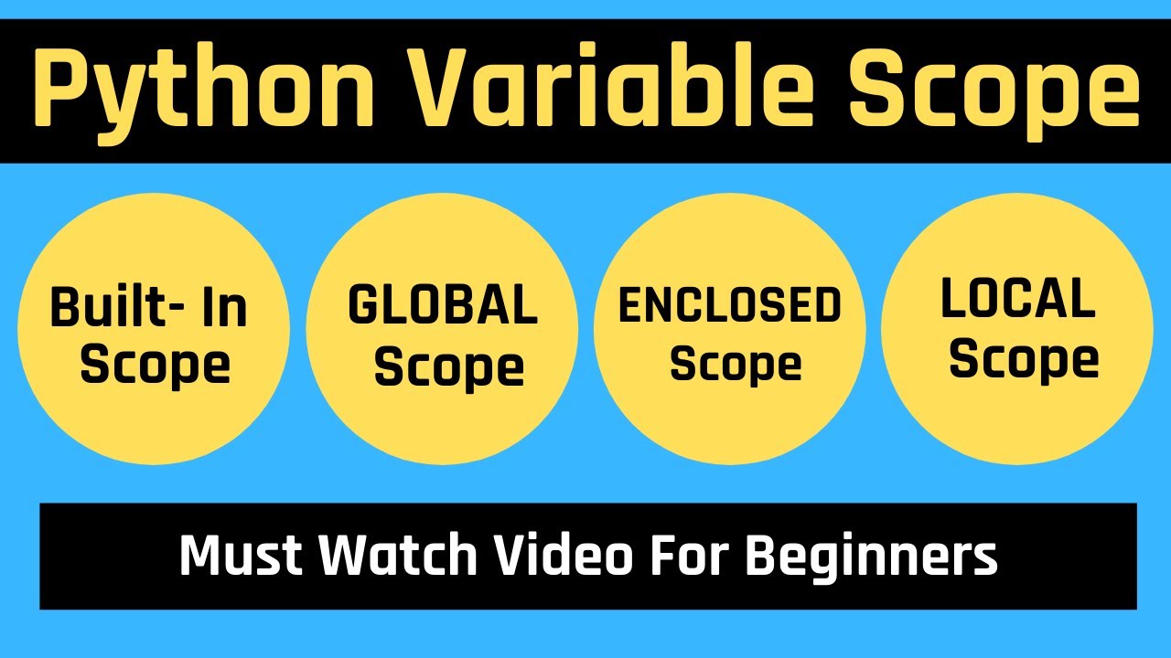 Variable Scope in Python | LOCAL , GLOBAL , ENCLOSED Scope |  NON LOCAL and GLOBAL Keyword in Python