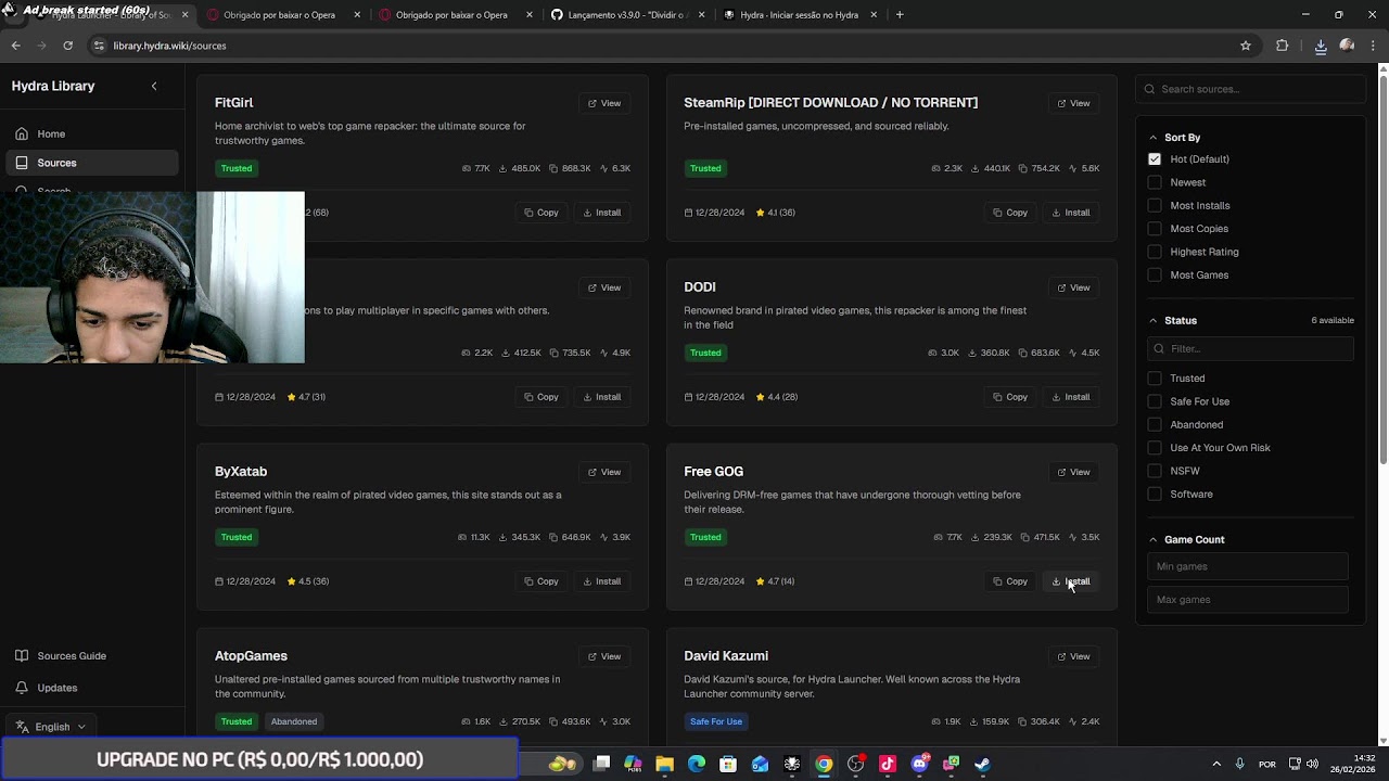 VEM PRA LIVE DO VH!