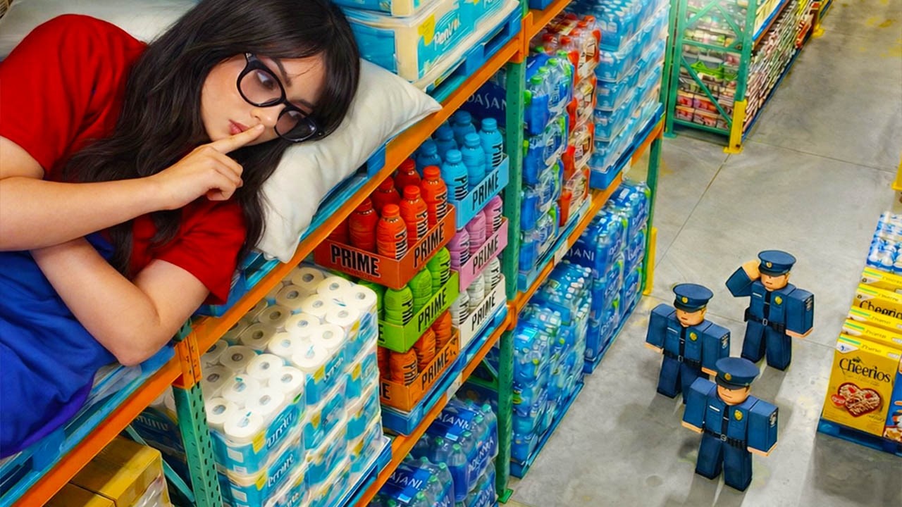 I Spent 24 Hours in WALMART in Roblox...