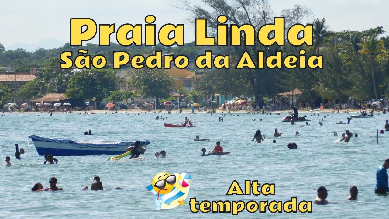 Praia Linda, uma das praias mais movimentadas da cidade de S&atilde;o Pedro da Aldeia.