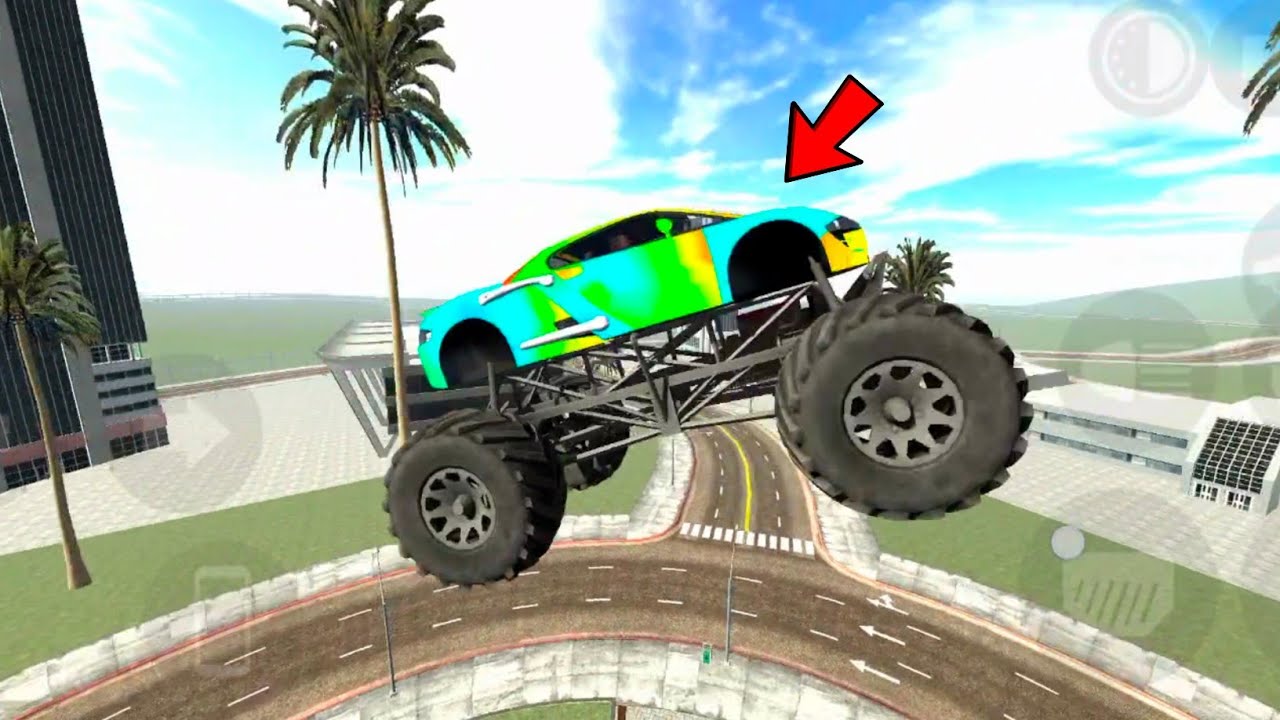 Monster Car Jump Challenge In Indian Bike Driving 3D