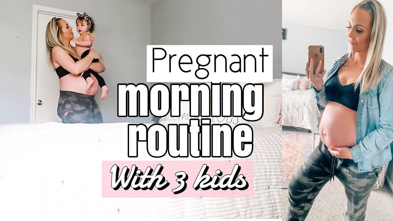 PREGNANT MORNING ROUTINE WITH 3 KIDS | 7 MONTHS PREGNANT