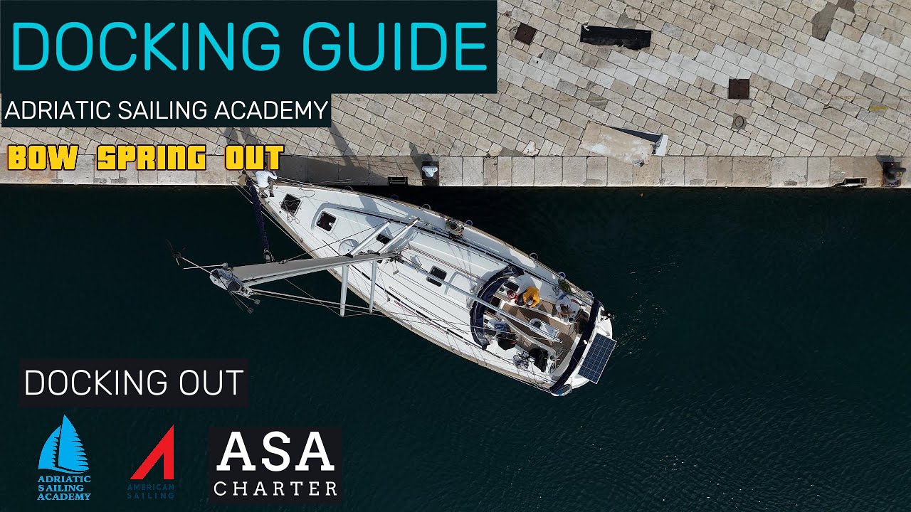 Docking guide - bow spring line out - how to dock out #sailing #docking @adriaticsailingacademy16