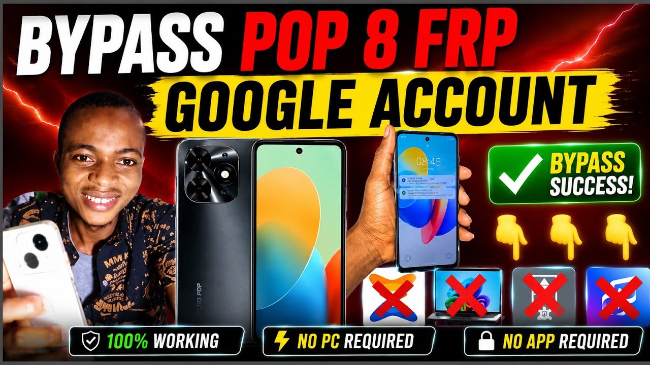 How to Bypass FRP on Tecno Pop 8 (BG6m) — Google Unlock Without Computer