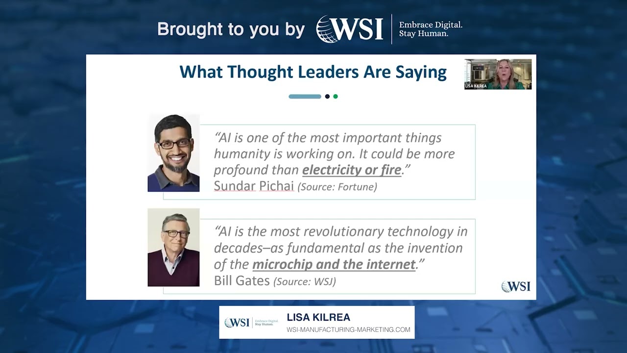 AI for Manufacturers: How To Start Using AI in Manufacturing — WSI Webinar Series Part 2