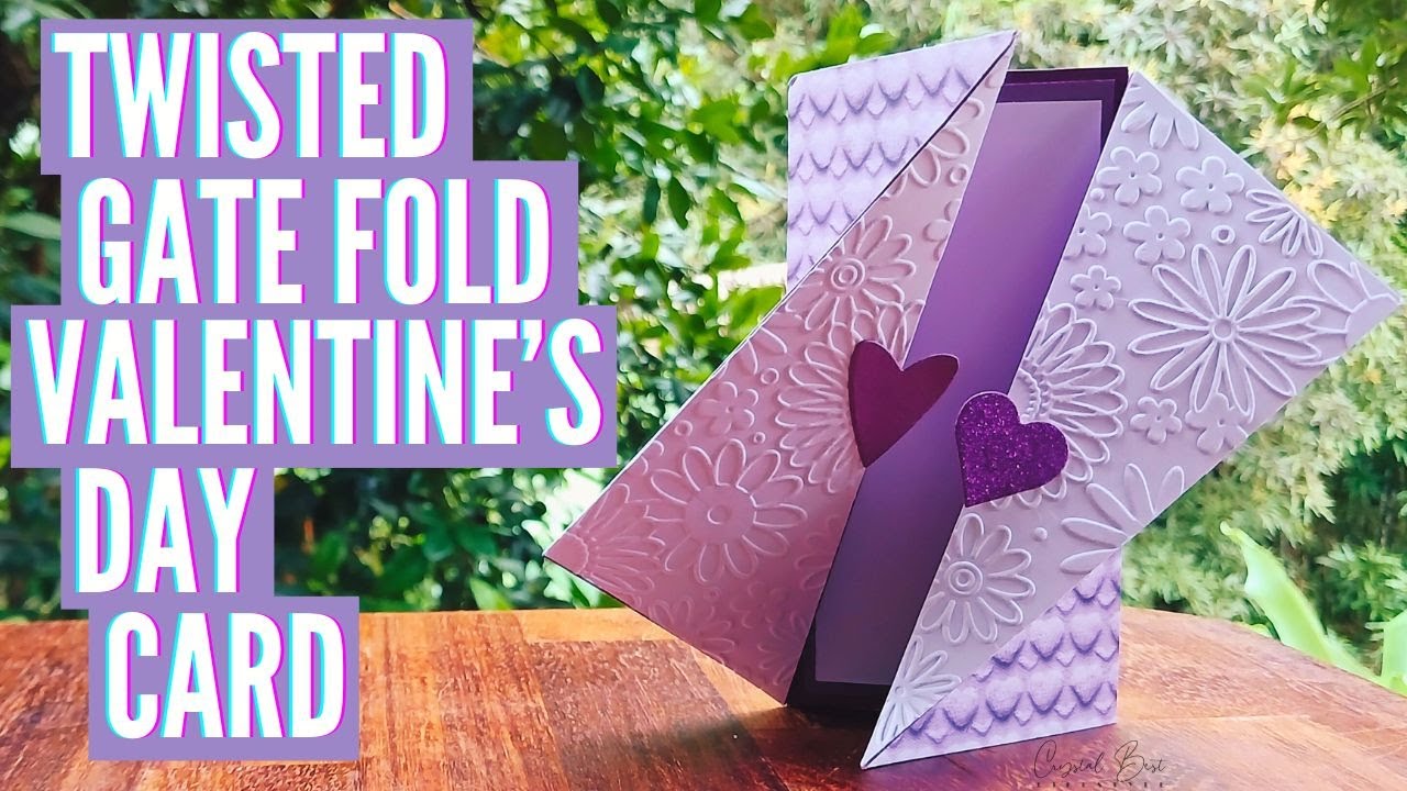 Twisted Gate Fold Valentine’s Day Card | DIY Handmade Papercraft | Card Making Tutorial