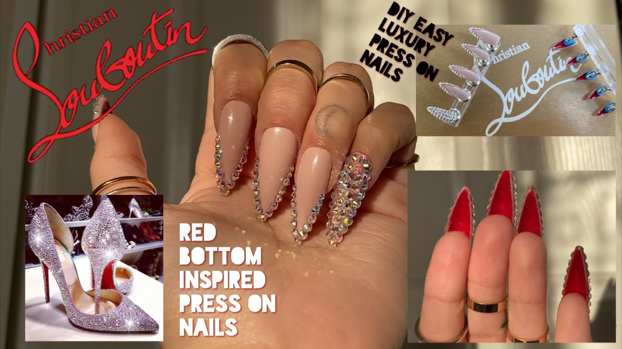 Easy luxury press on nails | red bottom nails | vanity Val