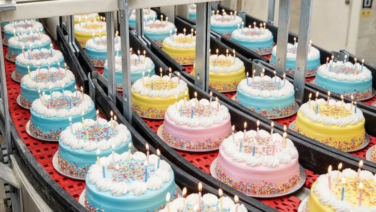 🎂 You Won’t Believe How Millions of Cakes Are Made | Inside an Automatic Factory