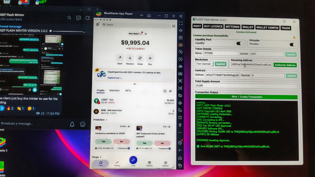 How to generate USDT trc20 flash in trustwallet #viral #viralvideo #mint #token 