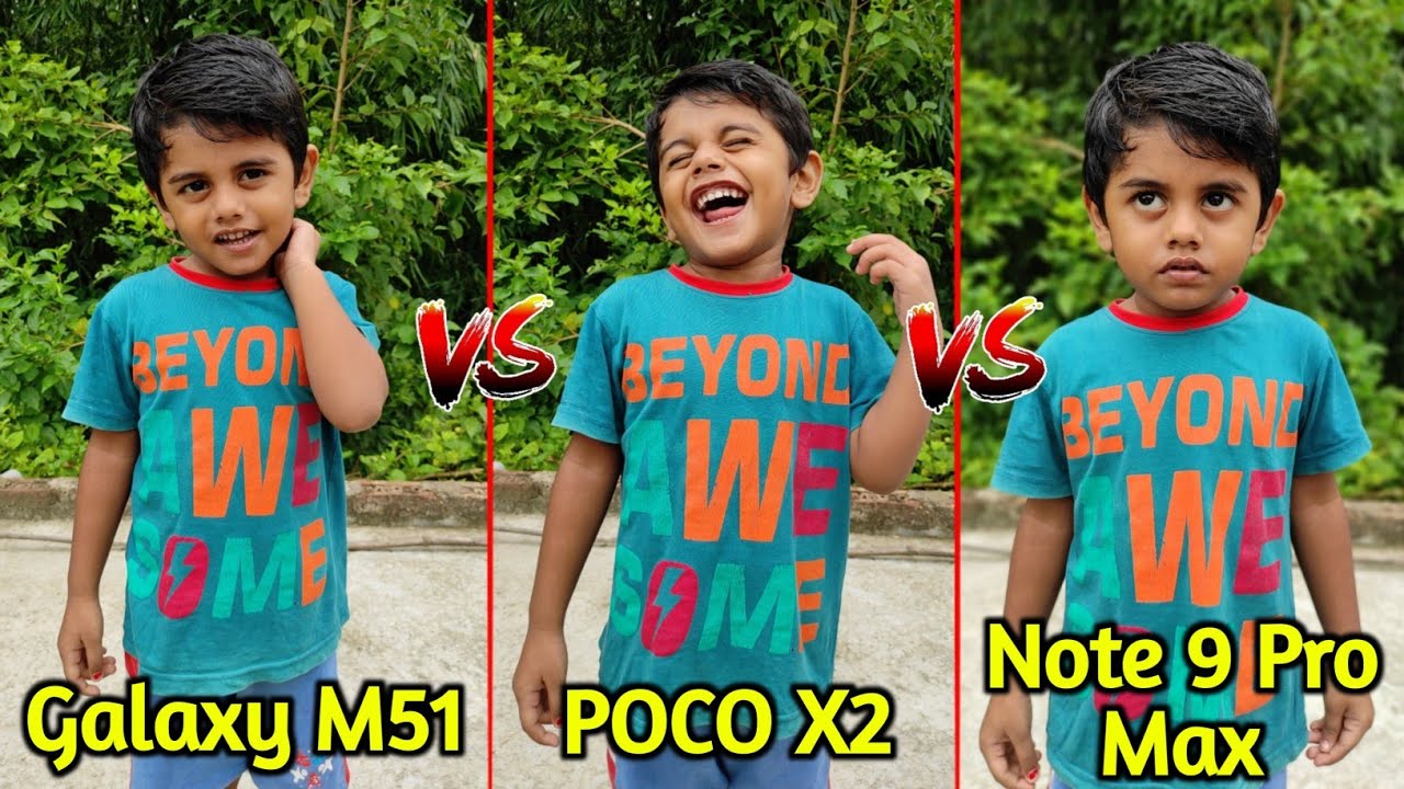 Samsung Galaxy M51 VS POCO X2 VS Redmi Note 9 Pro Max Camera Comparison, Galaxy M51 Camera Review