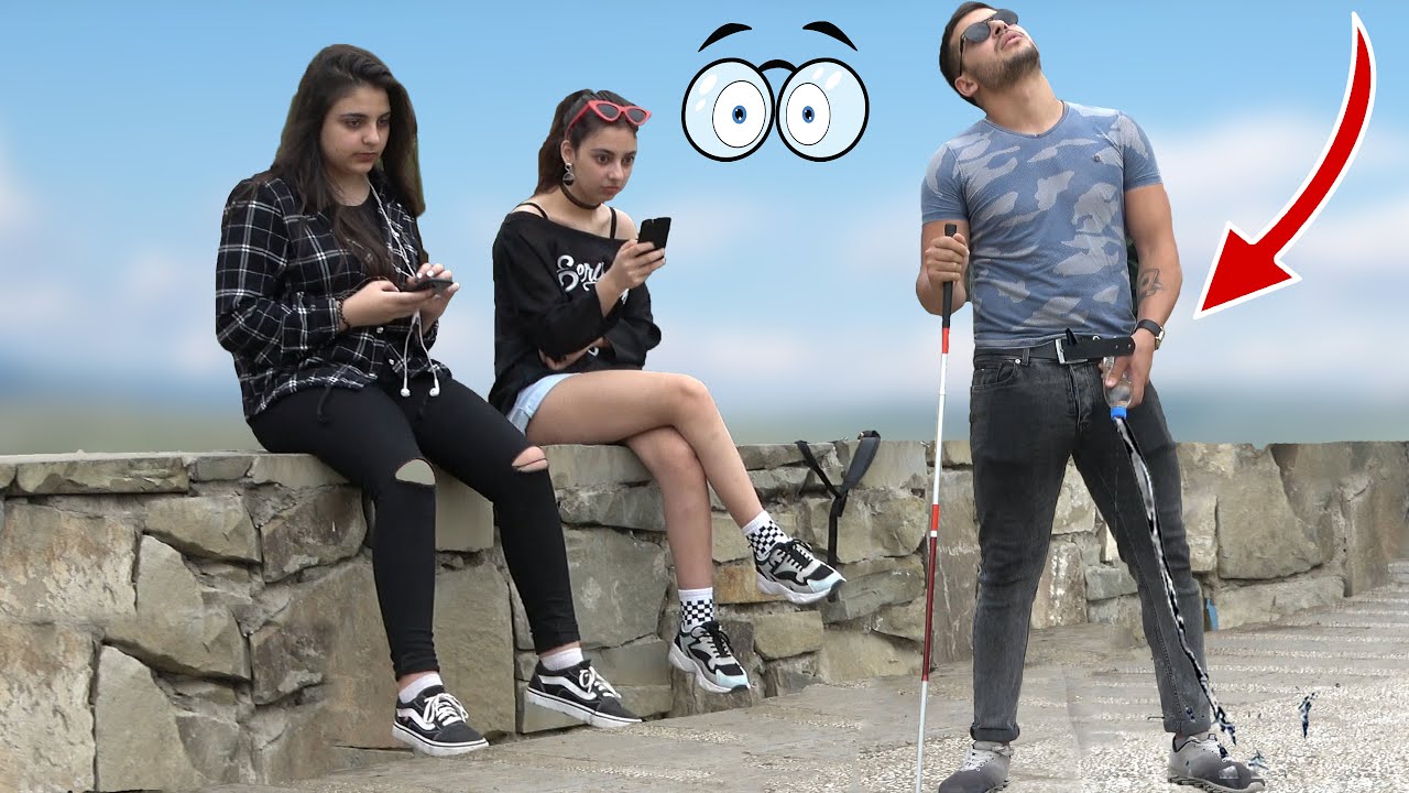 Blindman Peeing in Public Prank!  💃  -  AWESOME REACTIONS | Best of Just For Laughs