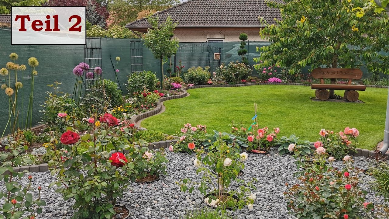 Gartenrundgang Juni 2022, Rosen, Tomaten, Nelken usw. Teil 2