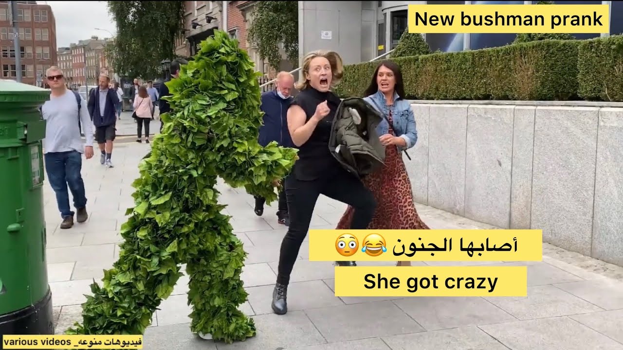 جزء جديد لـ بوشمان رجل الشجره | الشجرة المتحركه_اصابها الجنون 😂😳 | bushman prank | بوش مان