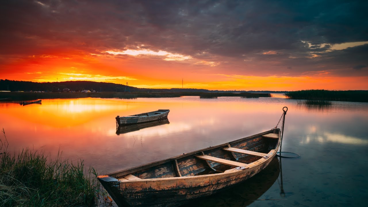 Rowing Boat sounds, relax and fall to sleep, 10 hours