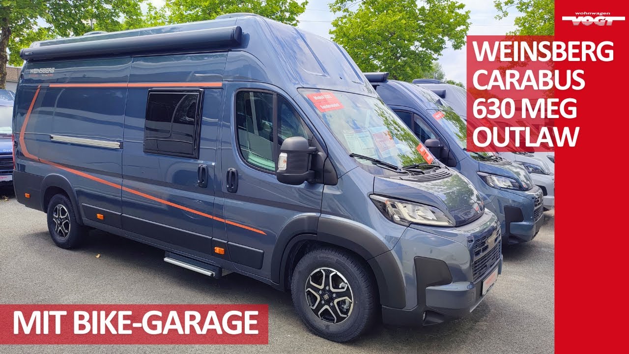 Mit Motorradgarage: WEINSBERG CARABUS 630 MEG OUTLAW – Camper Van mit 180PS und toller Ausstattung 😎