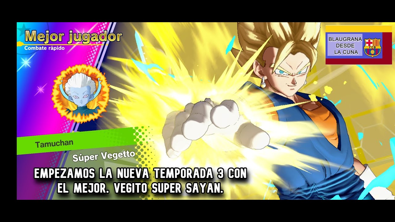 Empezamos la temporada 3 con Vegito Super Sayan en el videojuego dragon ball gekishin squadra.