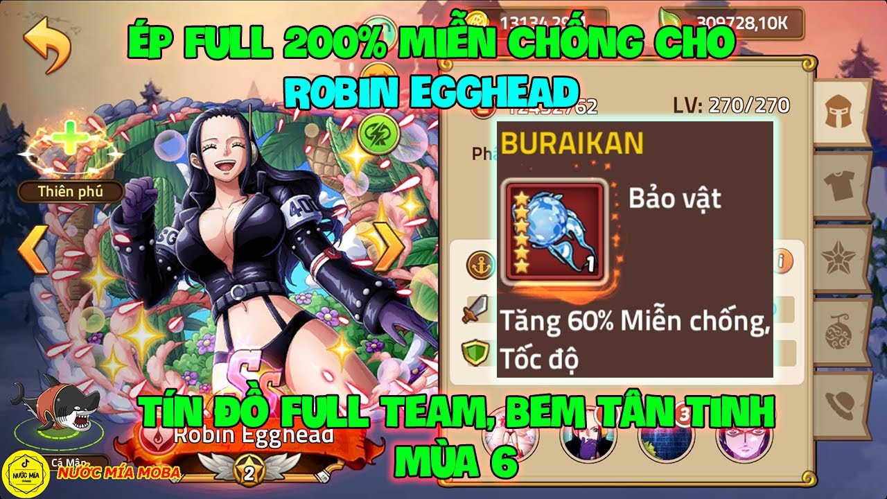 Huyền Thoại Hải Tặc - Ép Full 200% Miễn Chống Cho ROBIN EGGHEAD Tín Đồ Full Team, Bem Tân Tinh Mùa 6
