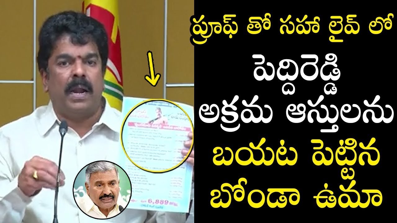 TDP Leader Bonda Uma Sensational Comments on Peddi Reddy Ramachandra Reddy  @TruthWallet