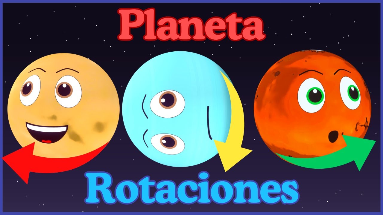 Rotaciones de Planetas Para Ni&ntilde;os | V&iacute;deo Para Ni&ntilde;os del Sistema Solar | Espacio