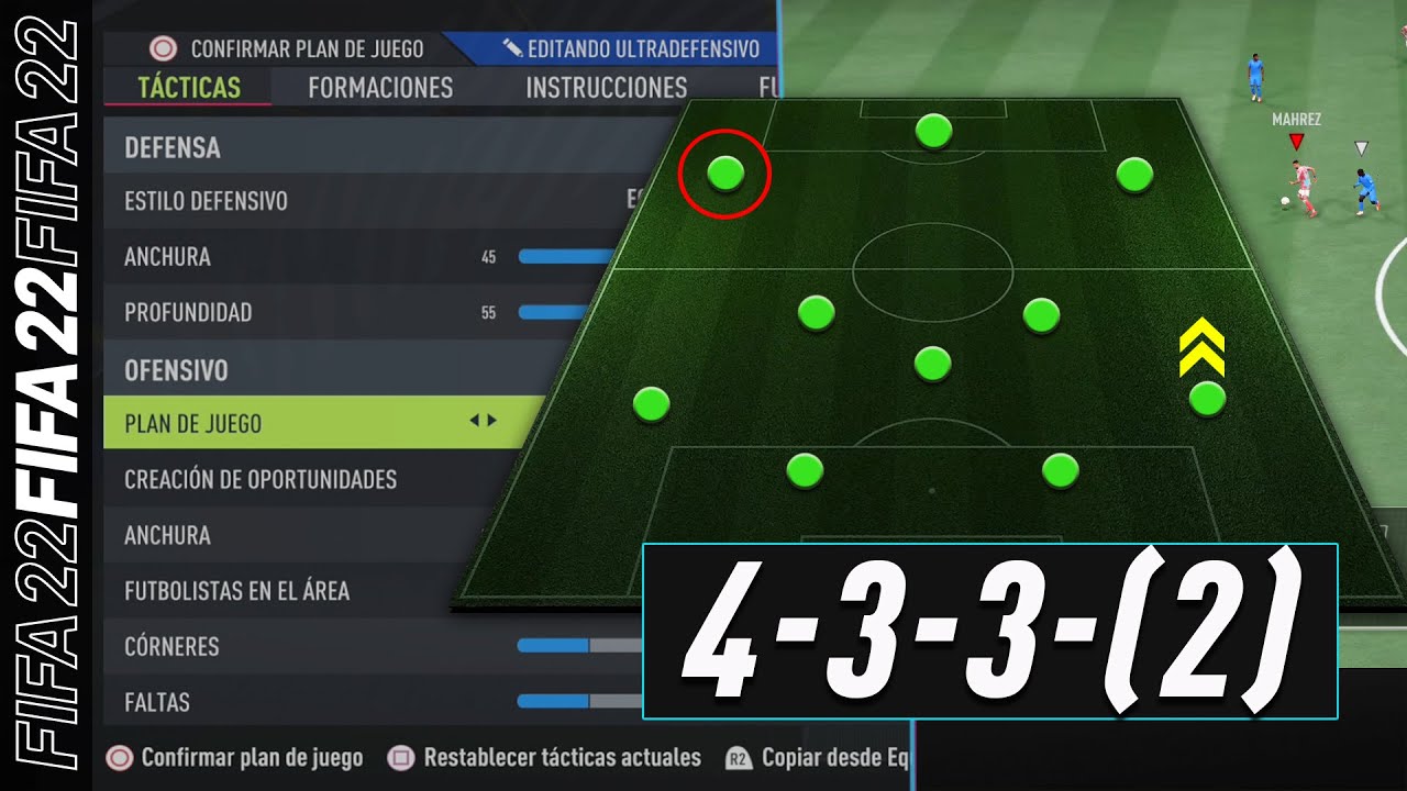 FIFA 22 | COMO JUGAR CON FORMACIÓN 433 (PASO A PASO) TUTORIAL