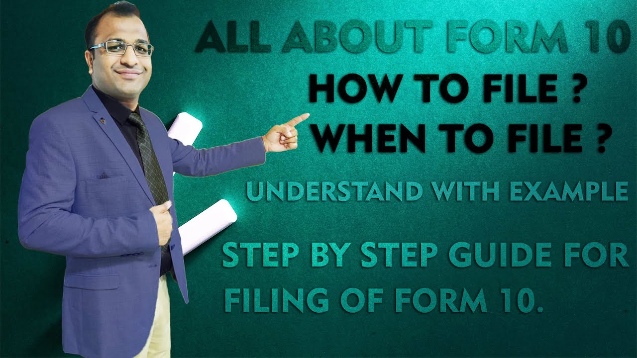 All About Form 10 Of Income Tax  Know How And When To File Form 10