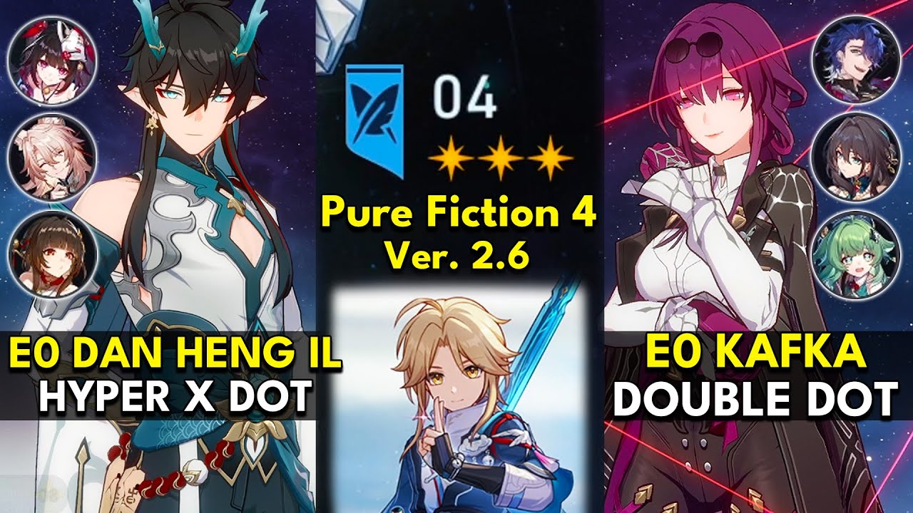 E0 Dan Heng IL Hyper & E0 Kafka DoT | Pure Fiction Floor 4 3 Stars | Honkai: Star Rail 2.6