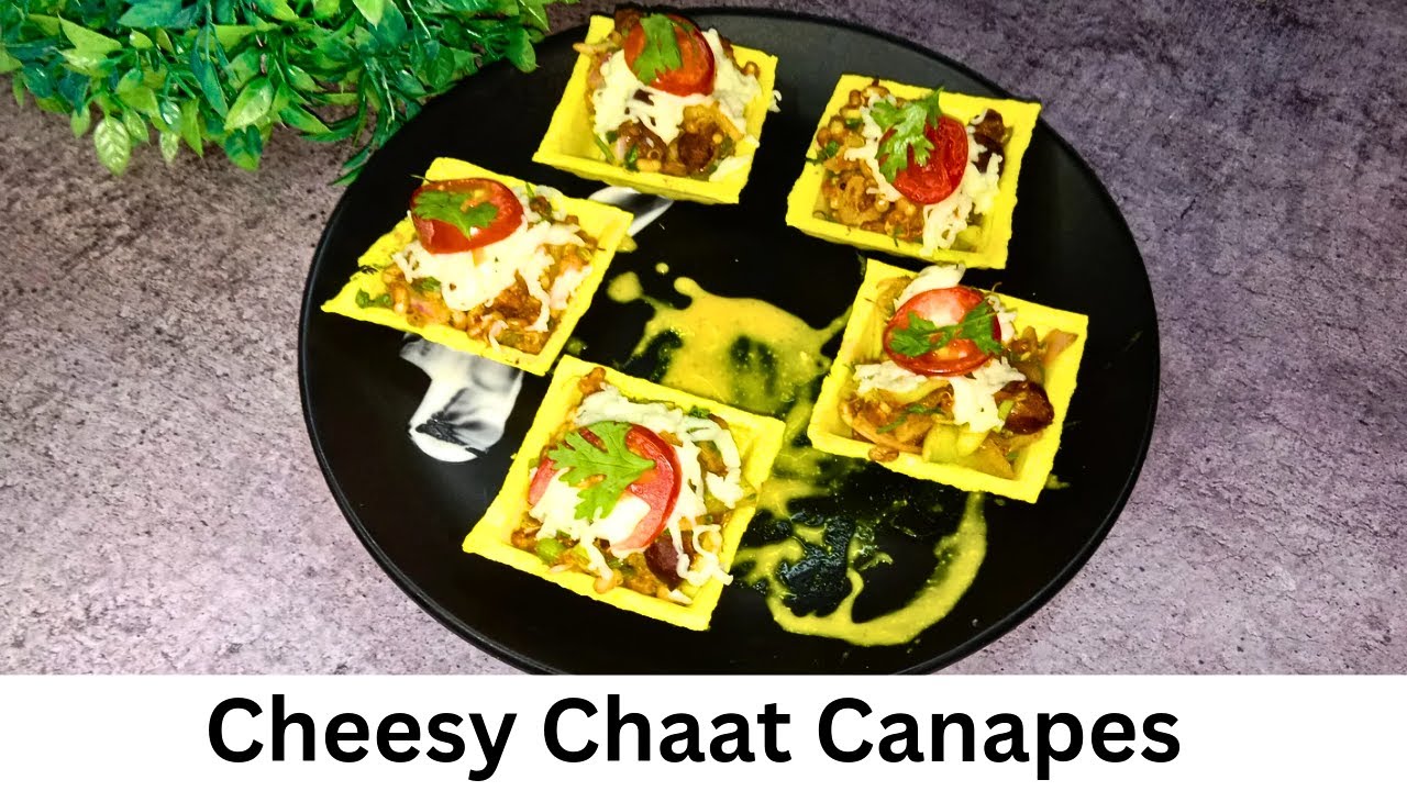 Chessy Chaat Canapes | Chessy Canapes | Canape | Canapes Chaat | @pinchofyum-9