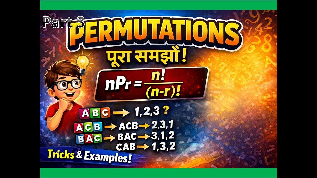 Class 11 Maths Permutation & Probability | NCERT + Examples | Hindi part3