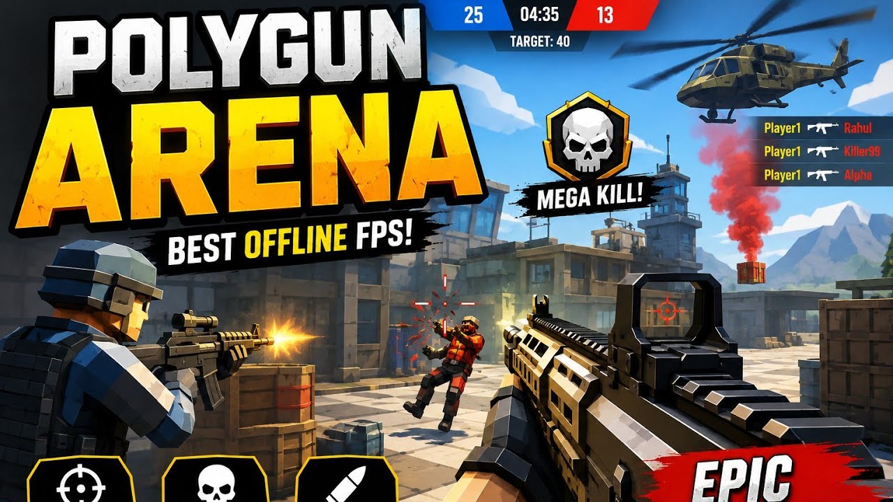 PolyGun Arena Gameplay Walkthrough | No Commentary