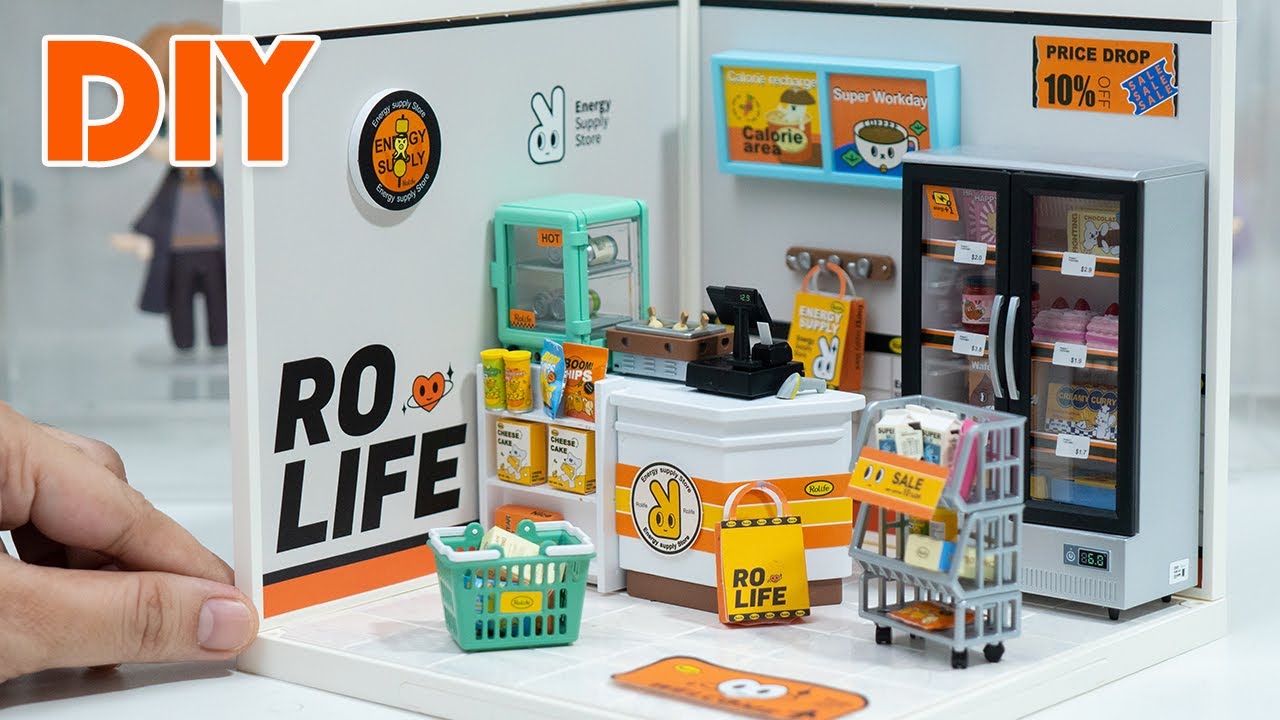 DIY Miniature Dollhouse  - Rolife Super Creator Energy Supply Store - Relaxing Satisfying Video
