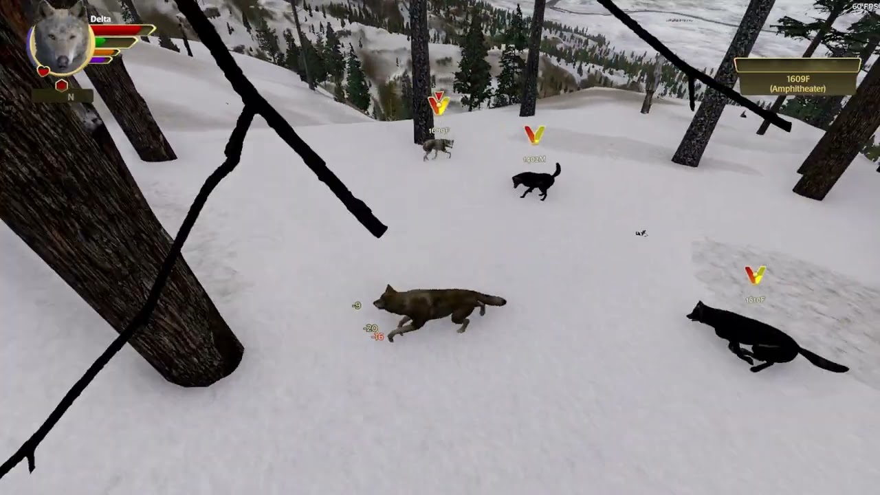Hunting wolves in WolfQuestAE