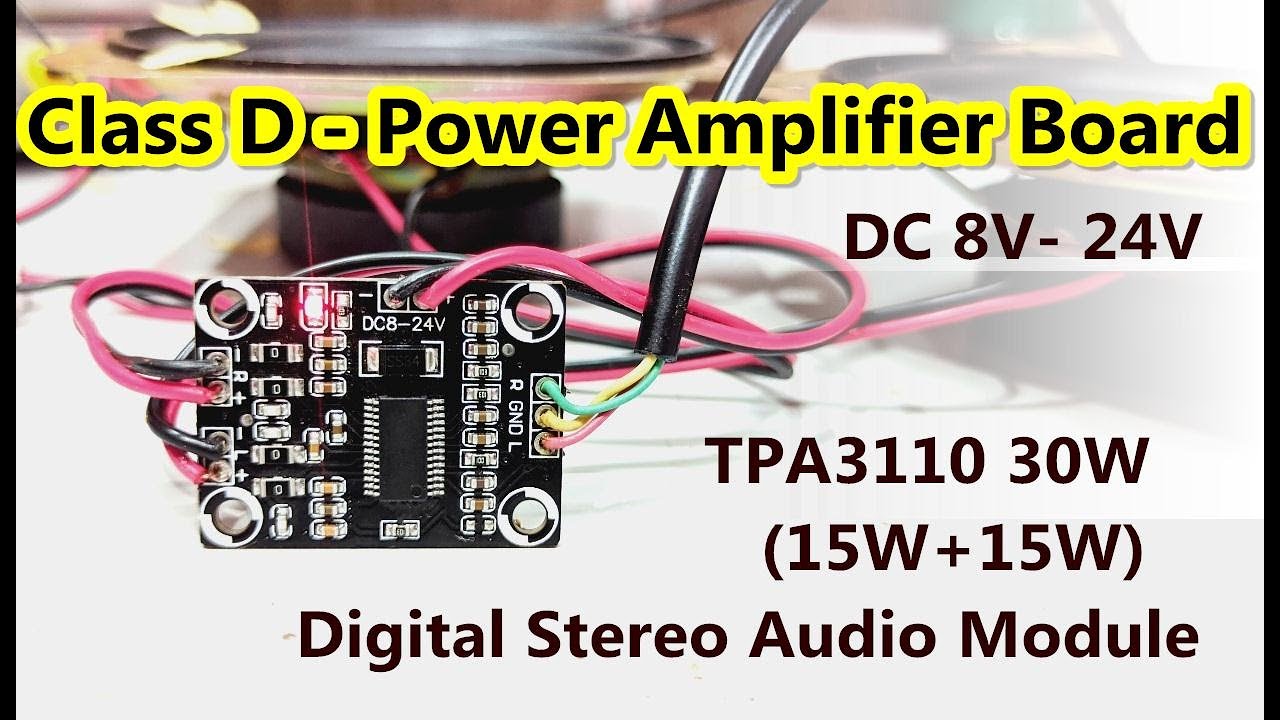 Class-D Digital Stereo Audio Power Amplifier Module | 30W TPA3110 Chip | POWER-GEN