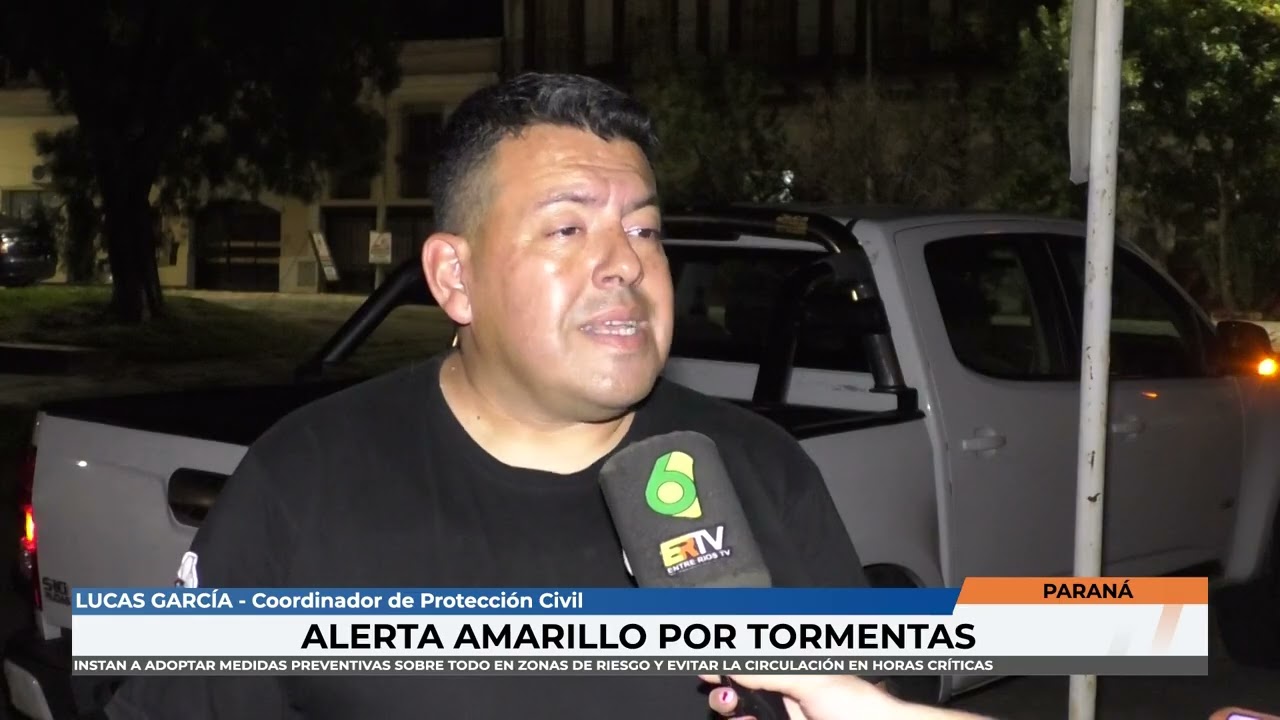 Lucas Garcia - Alerta amarillo por lluvias y tormentas en Entre Rios