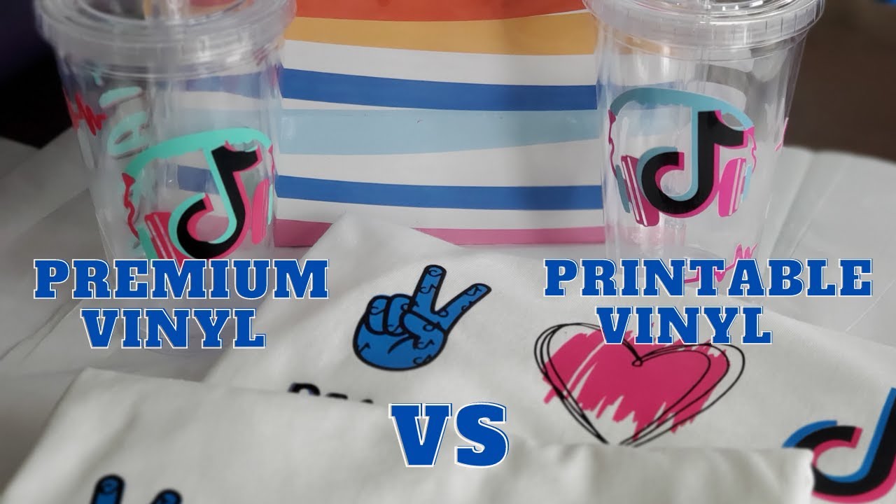 Premium Vinyl VS Printable Vinyl On Acrylic Cups | NO EPOXY | PRINT THEN CUT | DIY TIK TOK ideas