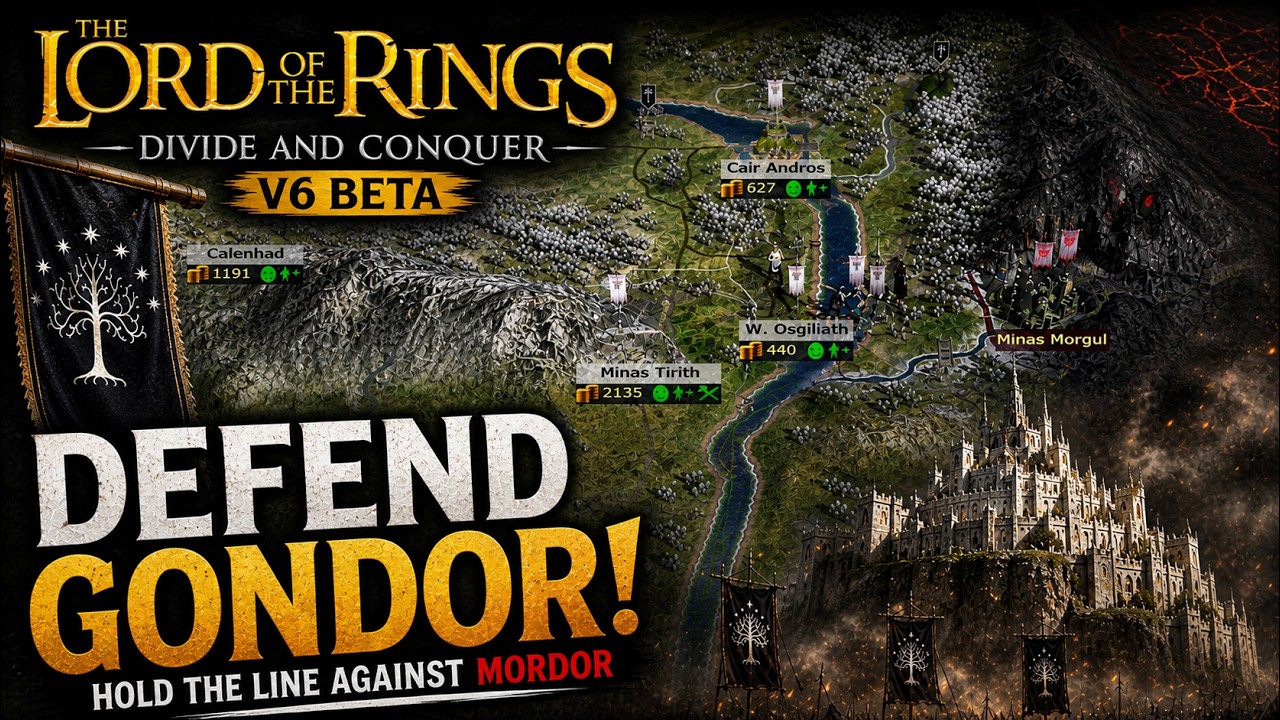 GONDOR RISES - Divide and Conquer V6 Beta. Episode 1 Gondor play through campaign