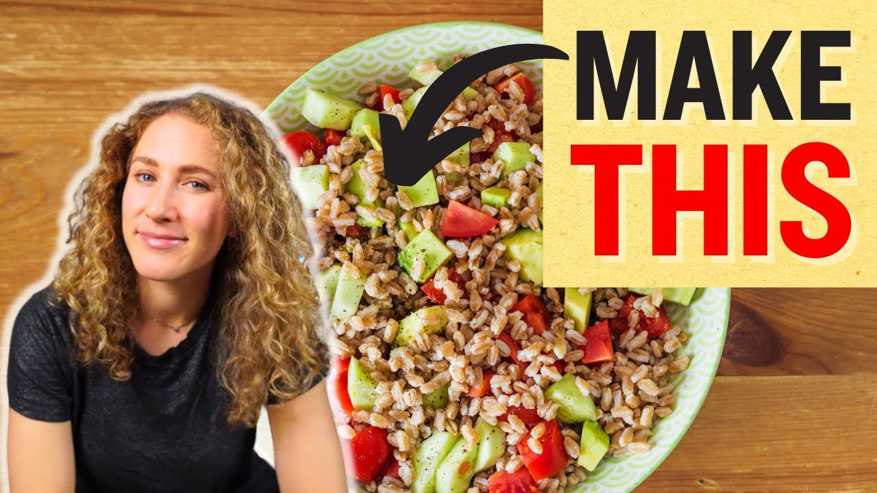 5-Minute FARRO SALAD [Easy Mediterranean Diet Recipe]