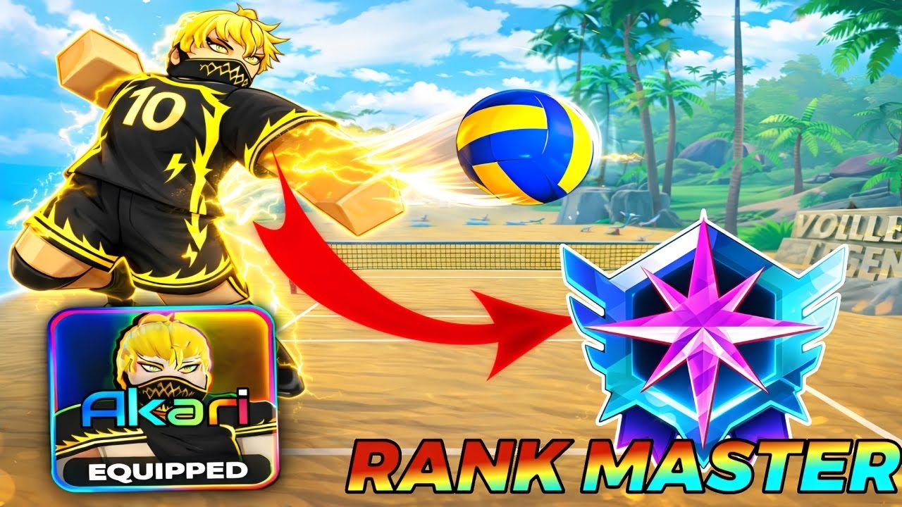 EM BUSCA DO MASTER JOGANDO DE AKARI NO 2V2 DO VOLLEYBALL LEGENDS!!!
