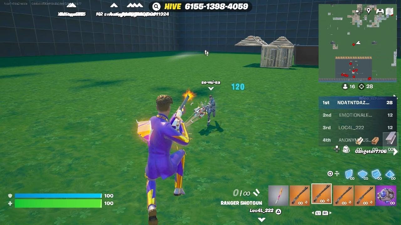 Fortnite 1v1 With Every gun 100 elimination in 25 minutes