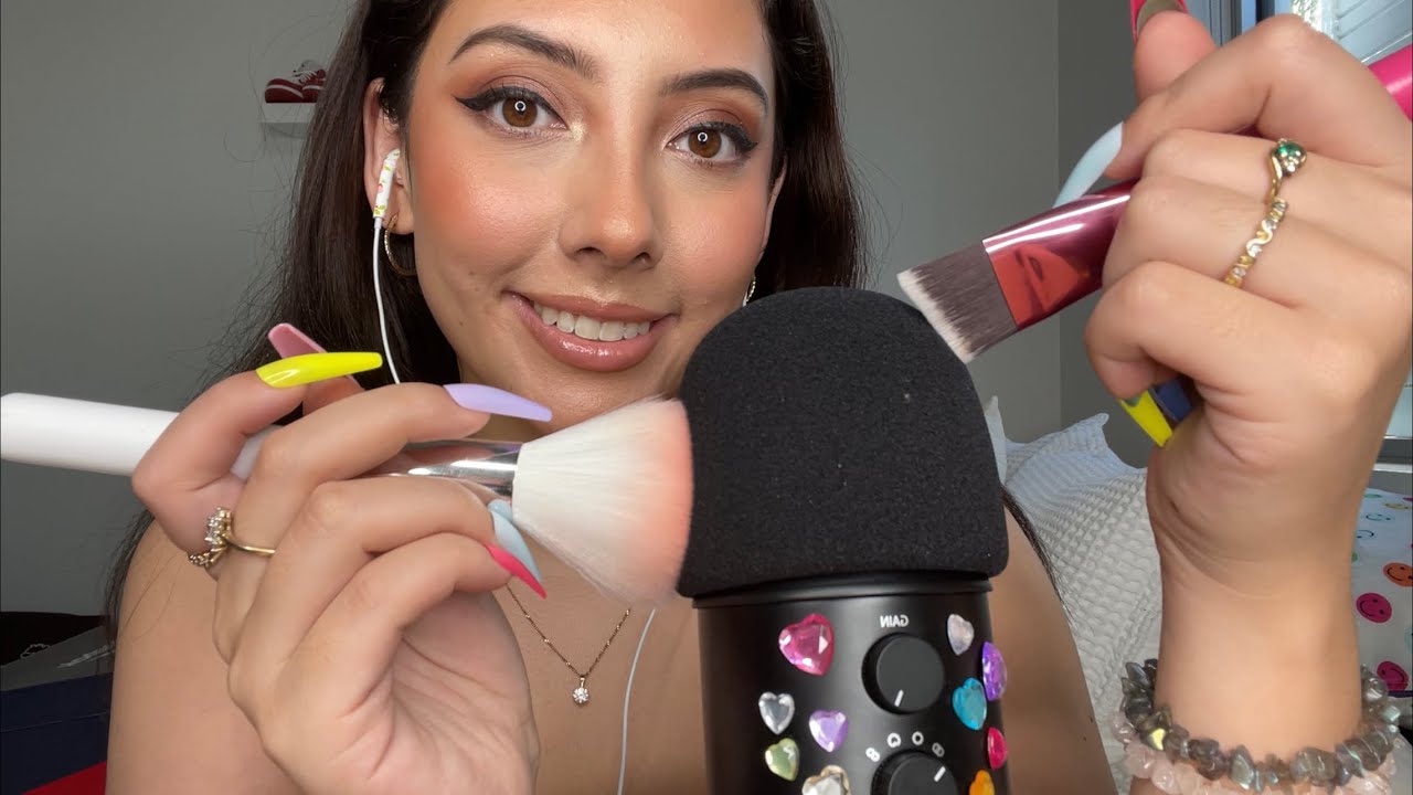 ASMR Custom for Sam 💓 ~mic scratching with cover, mic brushing, close whispering~ | Whispered