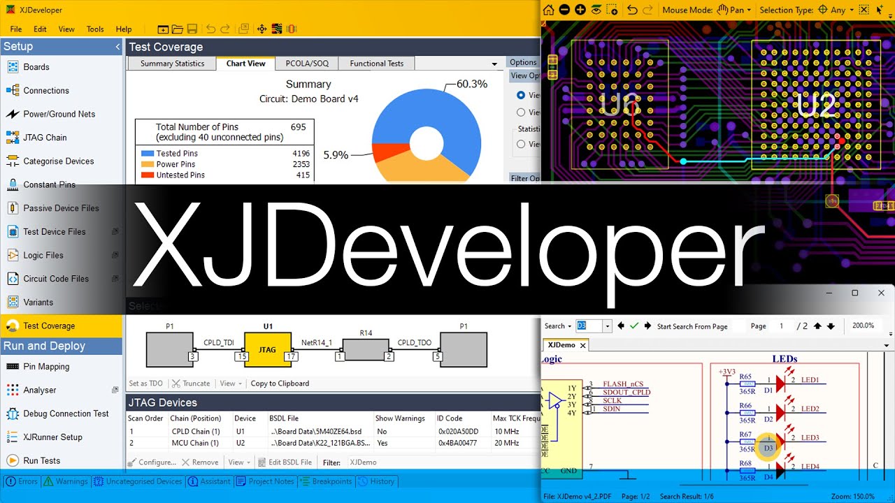 XJDeveloper for Creating Powerful Boundary Scan Tests